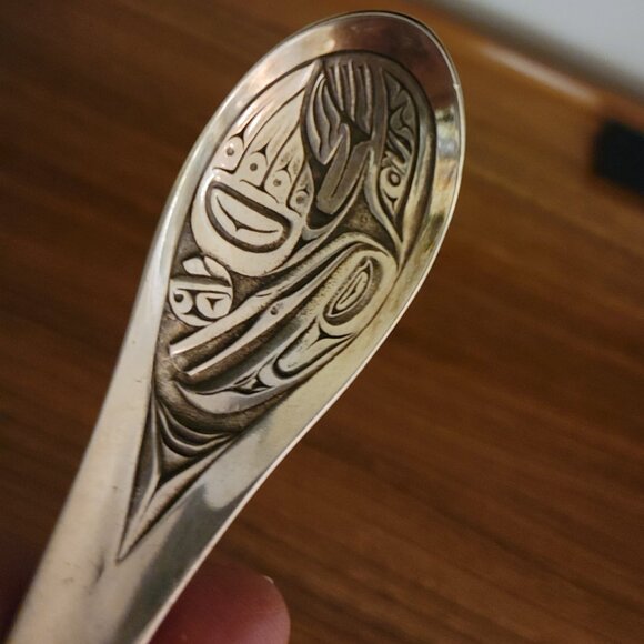 VINTAGE FINE PEWTER COLLECTIBLE SPOON  - TOTEM POLE - FIRST NATIONS - INDIGENOUS - Picture 2 of 6